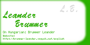leander brummer business card